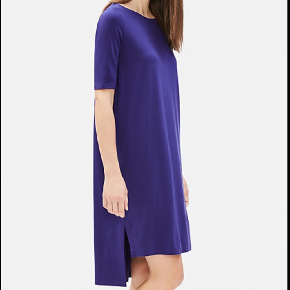Eileen Fisher Tencel High-Low Tee Shirt Dress